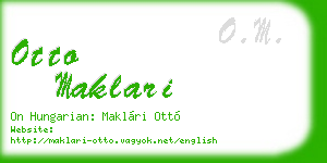 otto maklari business card